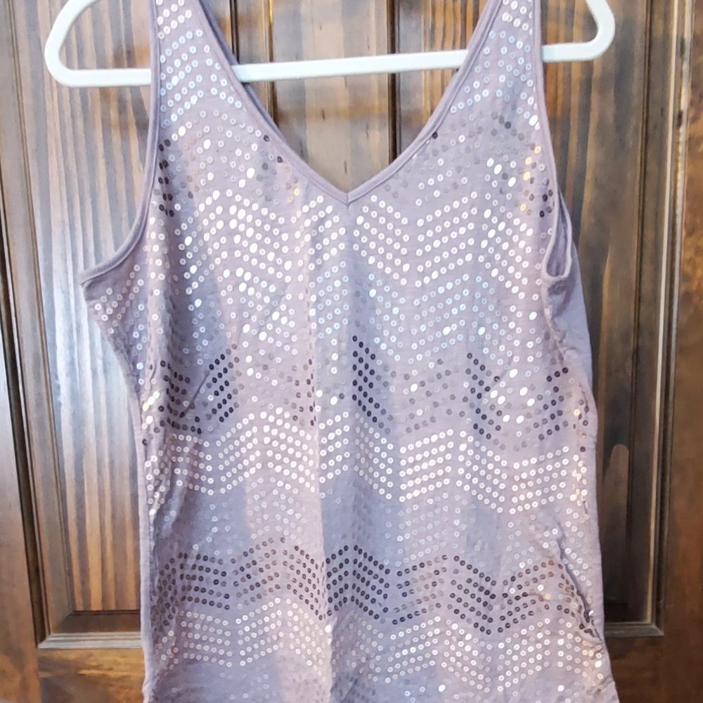 EUC Maurices Chevron Sequin Tank top